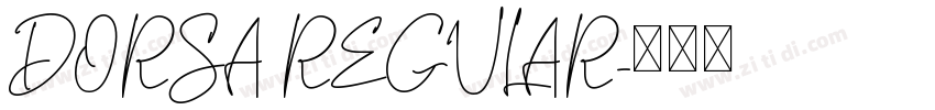 DORSA REGULAR字体转换